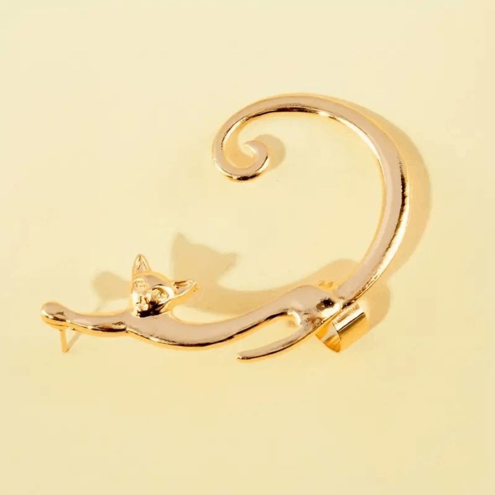 GOLD CAT EAR CRAWLER EAR JACKET EAR CUFF EAR HUGGER View 2